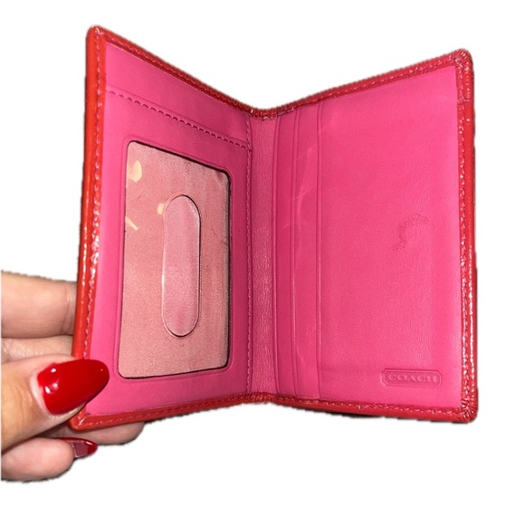 Y2K Coach Signature Canvas Leather & Patent Leather Card Holder - Picture 8 of 13